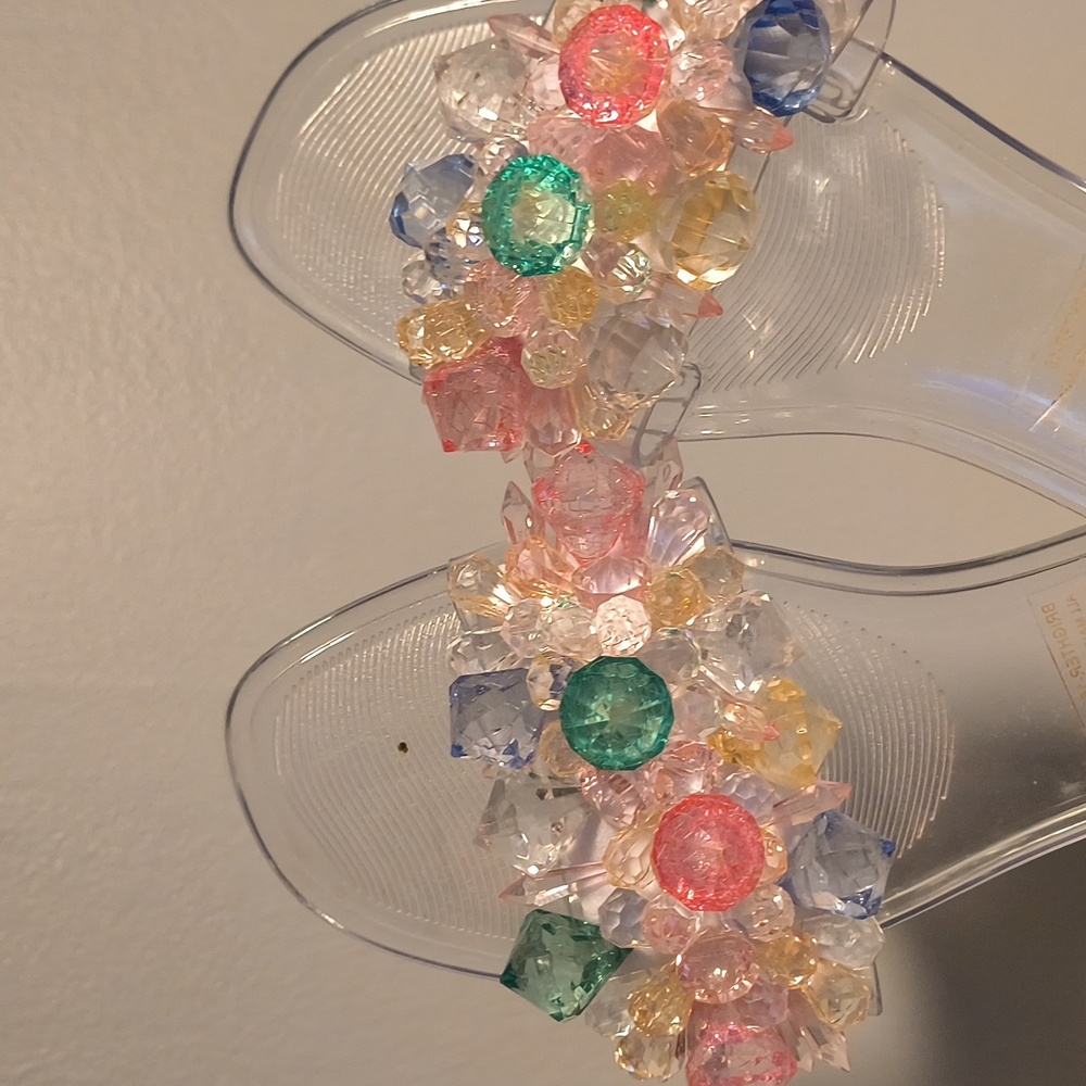 Multi Colored Clear Sandals